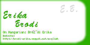 erika brodi business card